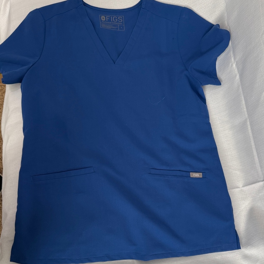 Figs Royal Blue Casma 3pocket  Scrub Top